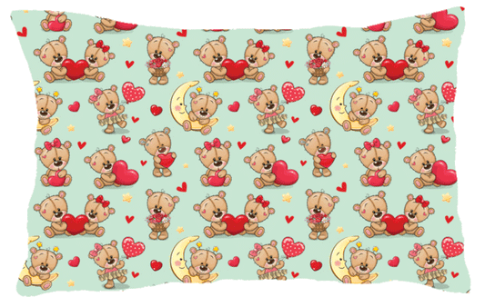 Heart Bears Pillowcase - FREE POSTAGE